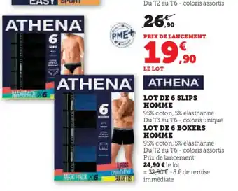 Hyper U ATHENA Lot de 6 slips homme offre