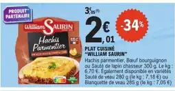 E.Leclerc WILLIAM SAURIN Plat cuisiné offre