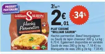 E.Leclerc WILLIAM SAURIN Plat cuisiné offre