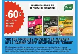 E.Leclerc KNORR Sur les produits présents en magasin de la gamme soupe deshydratée offre