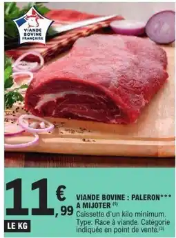 E.Leclerc Viande bovine paleron a mijoter offre