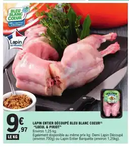 E.Leclerc LOEUL & PIRIOT Lapin entier découpé bleu blanc coeur offre