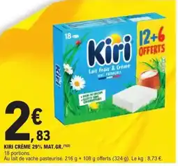 E.Leclerc KIRI Crème 29% mat. gr. offre