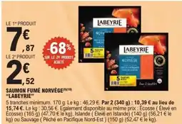 E.Leclerc LABEYRIE Saumon fumé norvège offre