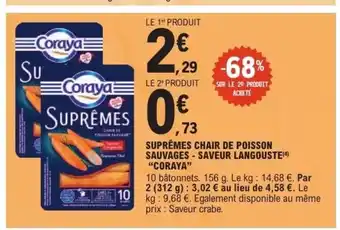 E.Leclerc CORAYA Suprêmes chair de poisson sauvages - saveur langouste offre