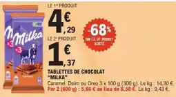 E.Leclerc MILKA Tablettes de chocolat offre