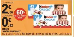 E.Leclerc KINDER CHOCOLAT Barres offre