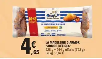 E.Leclerc ARMOR DÉLICES La madeleine d'armor offre