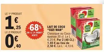 E.Leclerc SUZI WAN Lait de coco offre