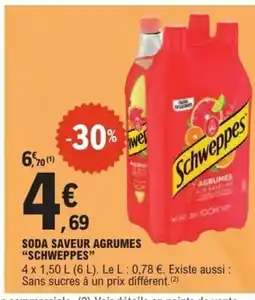 E.Leclerc SCHWEPPES Soda saveur agrumes offre