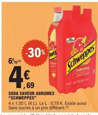 E.Leclerc SCHWEPPES Soda saveur agrumes offre
