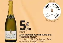 E.Leclerc GRATIEN & MEYER Aoc crémant de loire blanc brut offre