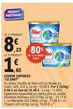 E.Leclerc LE CHAT Lessive capsules offre