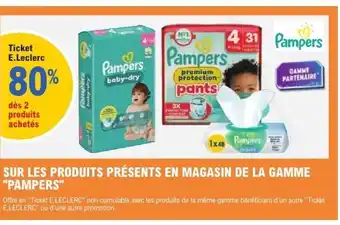 E.Leclerc PAMPERS Sur les produits présents en magasin de la gamme offre