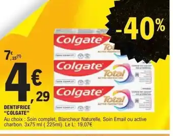E.Leclerc COLGATE Dentifrice offre