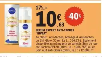 E.Leclerc NIVEA Serum expert anti-taches offre