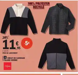 E.Leclerc Sweat ou cardigan polaire homme offre