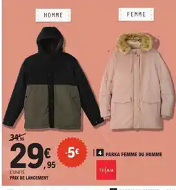 E.Leclerc Parka femme ou homme offre