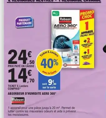 E.Leclerc RUBSON Absorbeur d'humidite aero 360° offre