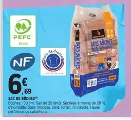 E.Leclerc Sac de bûches offre