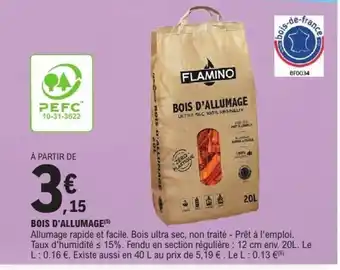 E.Leclerc Bois d'allumage offre