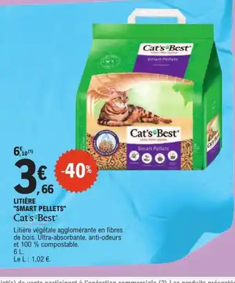 E.Leclerc CAT'S BEST Litière smart pellets offre
