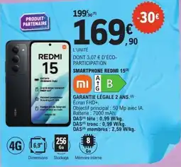 E.Leclerc REDMI 15 Smartphone offre