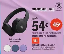 E.Leclerc JBL Casque sans fil tune670nc offre