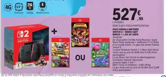 E.Leclerc Pack console nintendo switch 2 + mario kart world + 1 jeu au choix offre