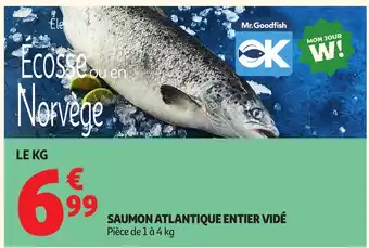 Auchan Saumon atlantique entier vidé offre