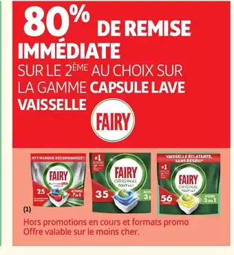 Auchan FAIRY Capsule lave vaisselle offre