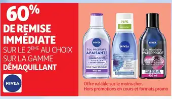 Auchan NIVEA Sur la gamme démaquillant offre