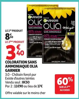Auchan GARNIER Coloration sans ammoniaque olia offre