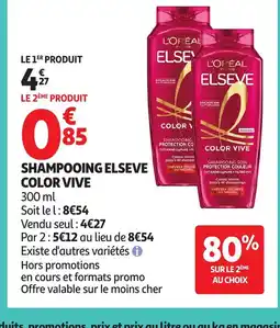 Auchan Shampooing elseve color vive offre