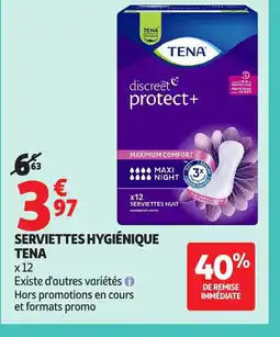 Auchan TENA Serviettes hygiénique offre