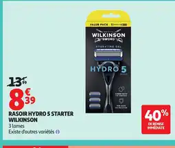 Auchan WILKINSON Rasoir hydro 5 starter offre