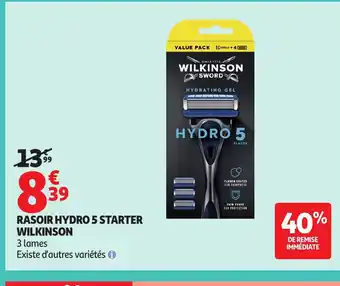 Auchan WILKINSON Rasoir hydro 5 starter offre
