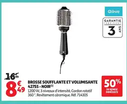Auchan QILIVE Brosse soufflante et volumisante offre