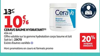 Auchan CERAVE Baume hydratant offre