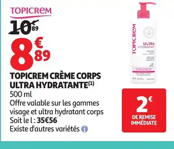 Auchan TOPICREM Crème corps ultra hydratante offre