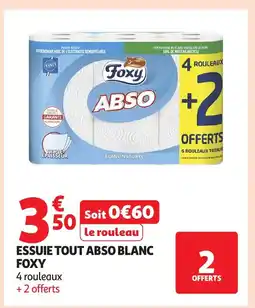 Auchan FOXY Essuie tout abso blanc offre