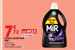 Auchan MIR Lessive liquide noir offre