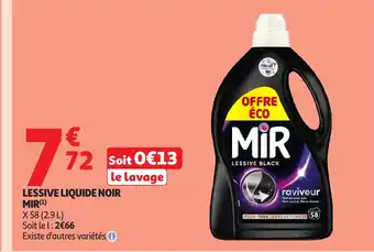 Auchan MIR Lessive liquide noir offre