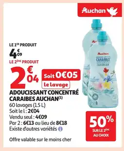 Auchan AUCHAN Adoucissant concentré caraibes offre