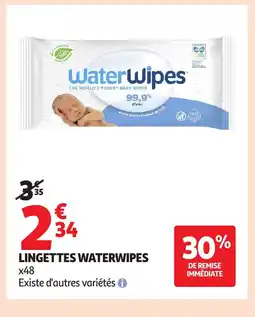 Auchan WATERWIPES Lingettes offre