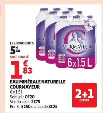 Auchan COURMAYEUR Eau minérale naturelle offre
