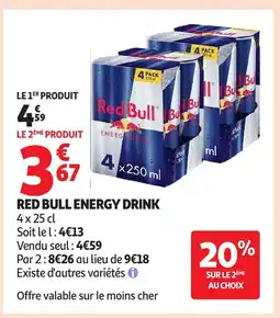Auchan RED BULL Energy drink offre