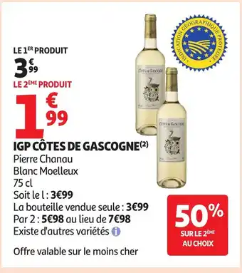 Auchan Igp côtes de gascogne offre