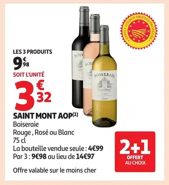 Auchan Saint mont aop offre
