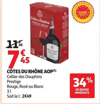 Auchan Côtes du rhône aop offre